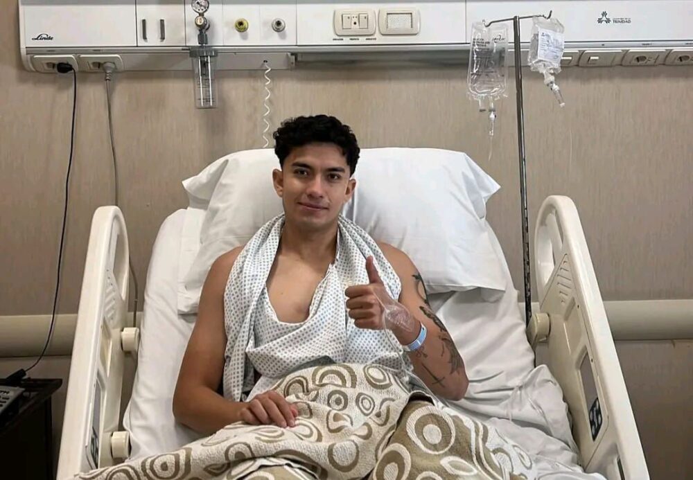 Franz González tras su operación.
