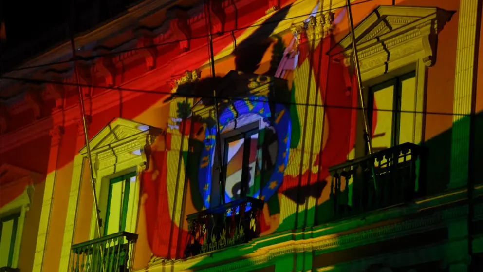Una proyección realizada durante el lanzamiento de la agenda del Bicentenario. APG