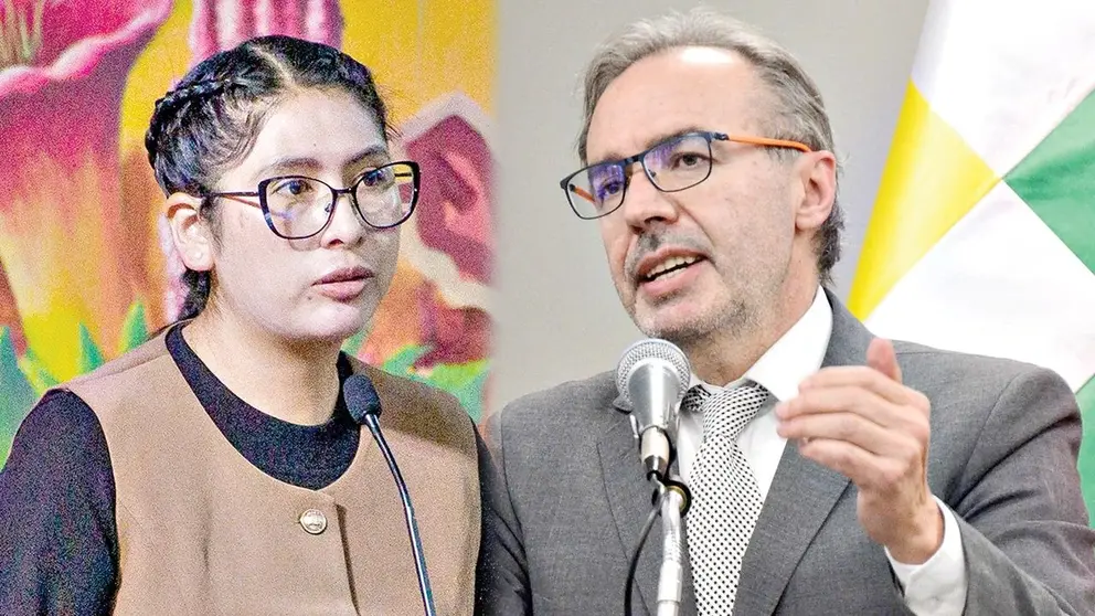 Eva Copa y Jorge Richter, excandidatos a la Presidencia y Vicepresidencia de Bolivia por Morena./ ABI