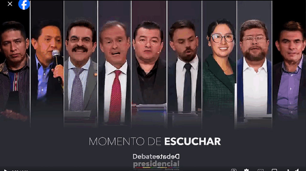 Los candidatos convocados al debate del TSE. / Foto: TSE