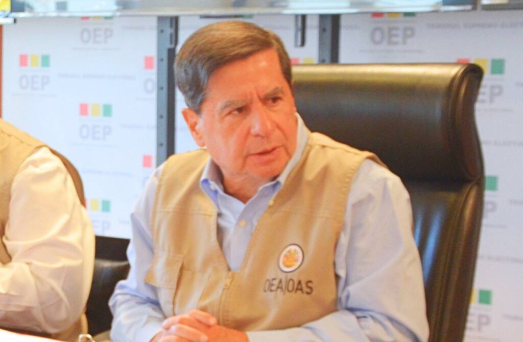 Juan Fernando Cristo, jefe la MOE de la OEA. / Foto: TSE.