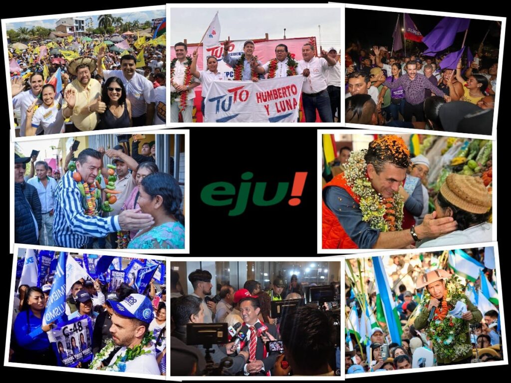 Los ocho candidatos que pugnan por la silla presidencial de Bolivia. / Foto: eju.tv