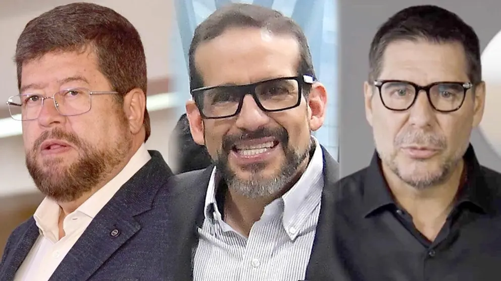 De izquierda a derecha, Samuel Doria Medina, Luis Fernando Camacho y Marcelo Claure.