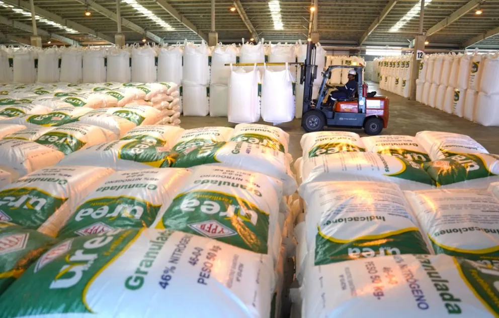 Producción de úrea de YPFB para la exportación y venta interna. Foto: YPFB