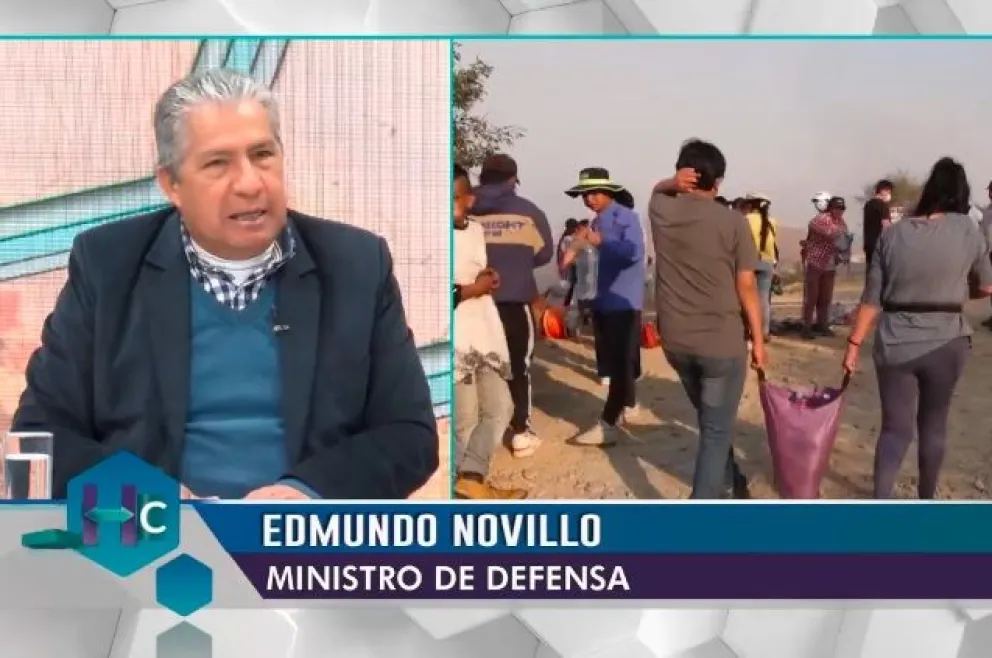 Novillo, en entrevista con el canal estatal. Foto: Captura de video 