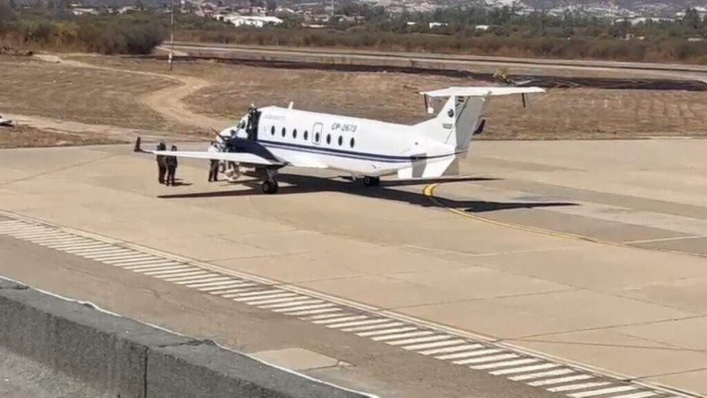 La aeronave que usó Tuto para viajar a Tarija / Foto: Libre.