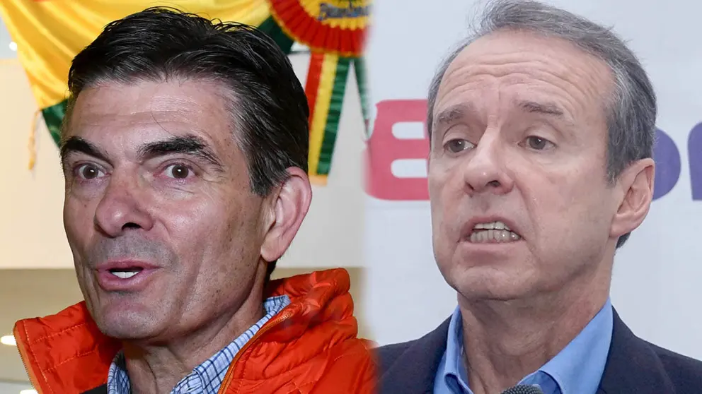 Rodrigo Paz, candidato a presidente por el PDC, y Jorge Tuto Quiroga, de la Alianza Libre./ APG
