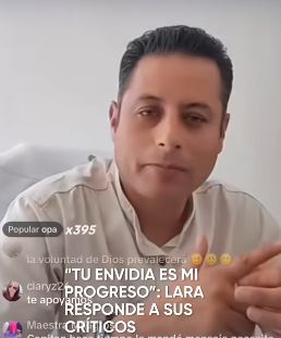 Edman Lara responde a sus críticos: “Su envidia es mi progreso”
