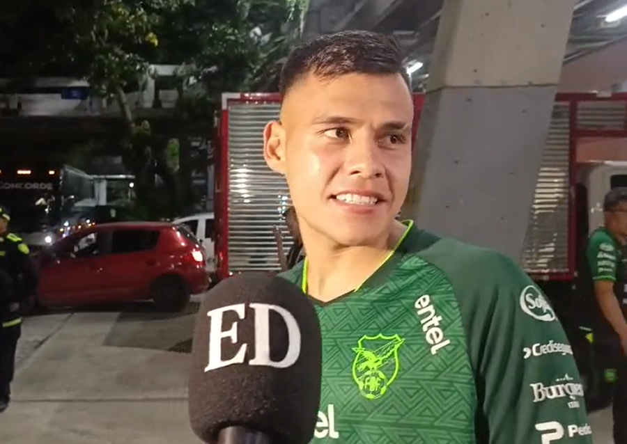 Moisés Villarroel, volante de la selección boliviana. Foto. Bernardo Vaca 