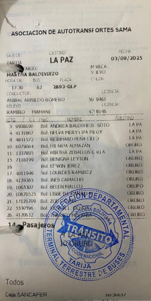 Dos fallecidos y 22 heridos tras vuelco de bus Sama (lista de pasajeros)