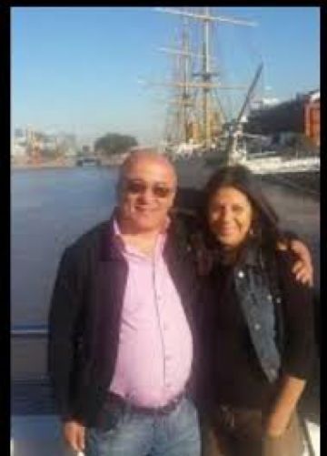 Melania Torrico con Hugo Moldiz
