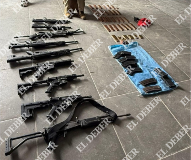 Armas de guerra secuestrados en el caso Lorgio Saucedo