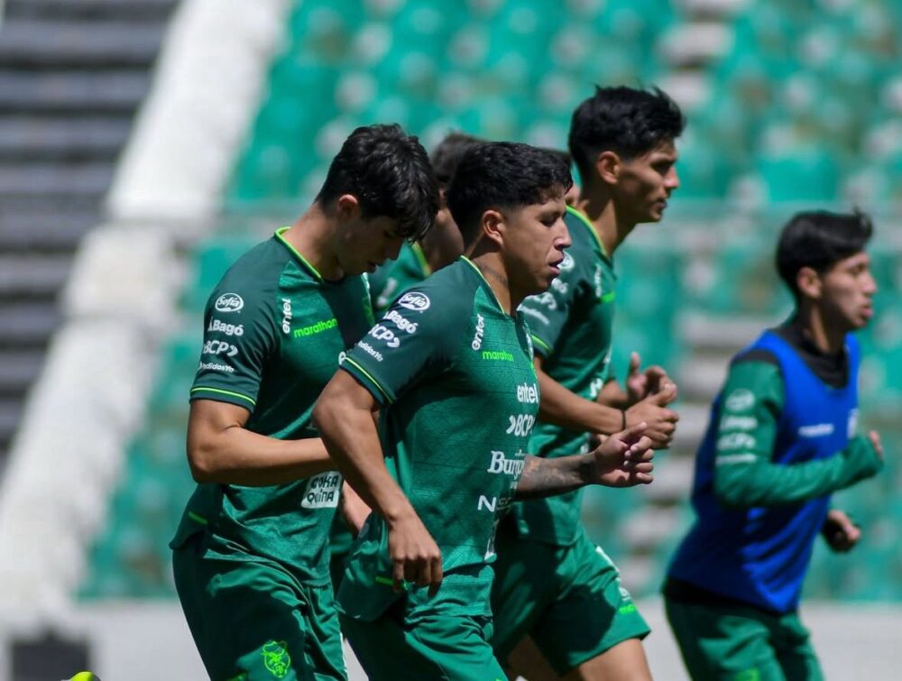 La selección en un entrenamiento en el Siles. Foto: La Verde FBF - Archivo