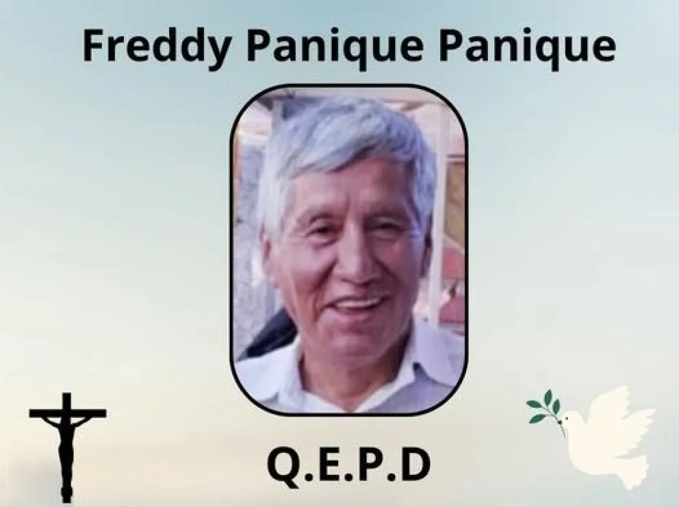 El abogado Freddy Panique. Foto: Funeraria Fernández