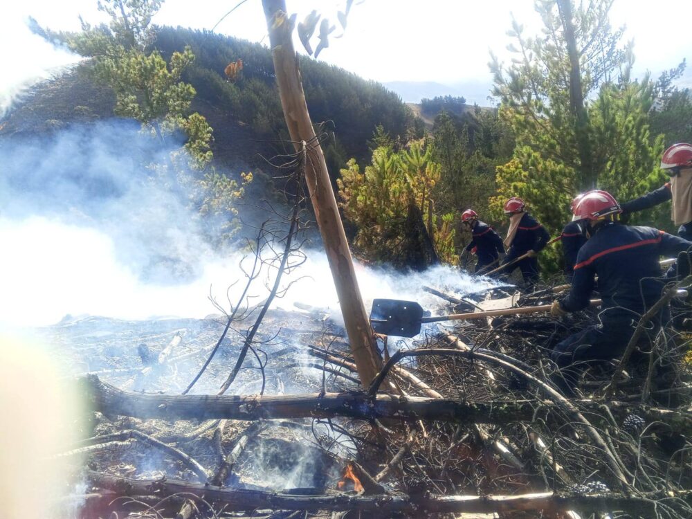 Incendio sofocado en Colomi, Cochabamba. Foto Defensa Civil