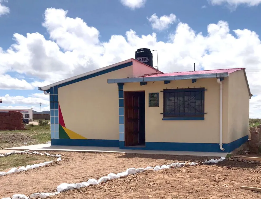 Una de las viviendas otorgadas mediante créditos de vivienda social. Foto: ABI