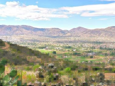 Vista desde Suyku Pujio, en Sacaba, donde se aprecia el paisaje./ MARIELA COSSÍO