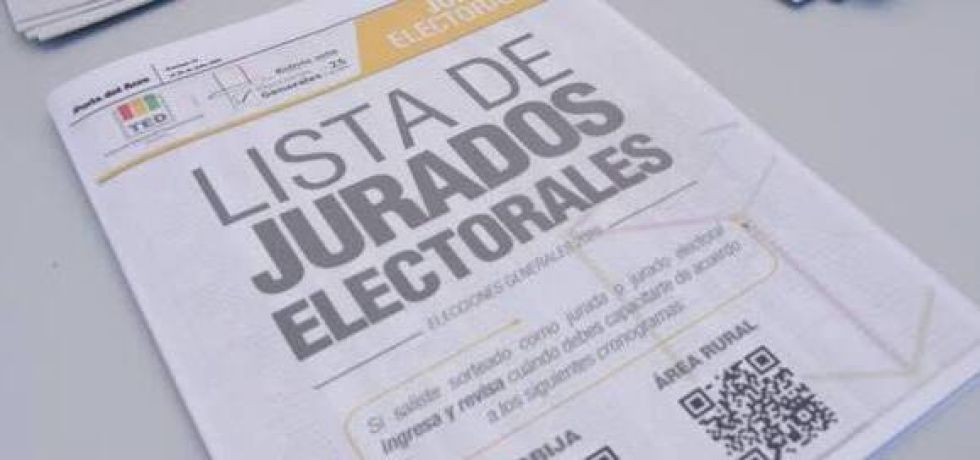 La lista de jurados electorales para la segunda vuelta. 