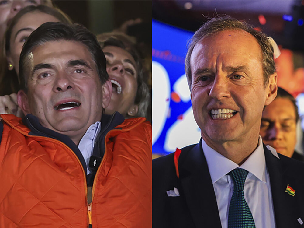 Rodrigo Paz Pereira (i) y Jorge Tuto Quiroga irán a segunda vuelta /EFE