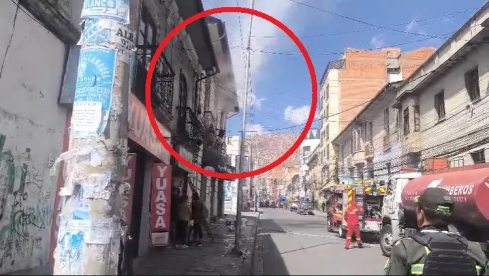 El lugar donde sucedió el incendió, este sábado. Foto: Captura de video