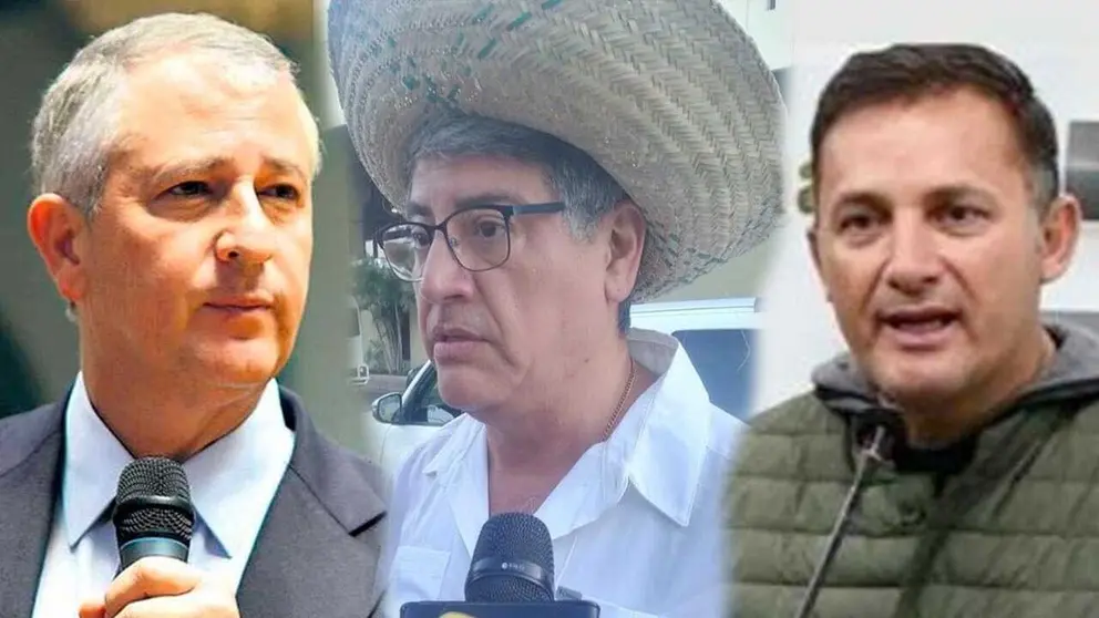 De izquierda a derecha, Branko Marinkovic, Jerjes Justiniano y Fernando López./ ARCHIVO Y RRSS