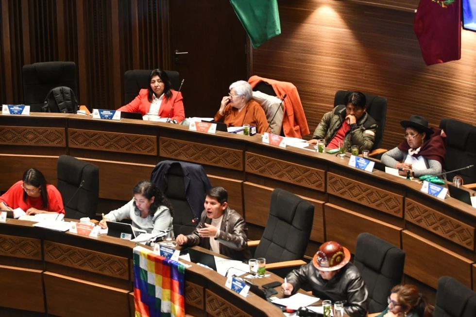 Sesión en la Cámara de Senadores.