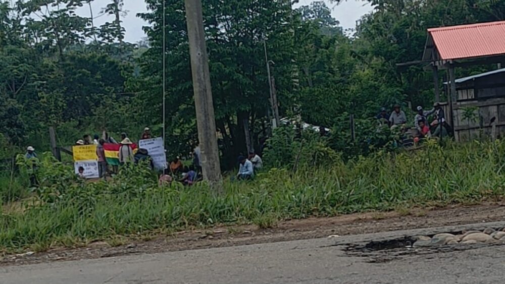 punto de bloqueo en el sector Yacuma. Foto: ANF