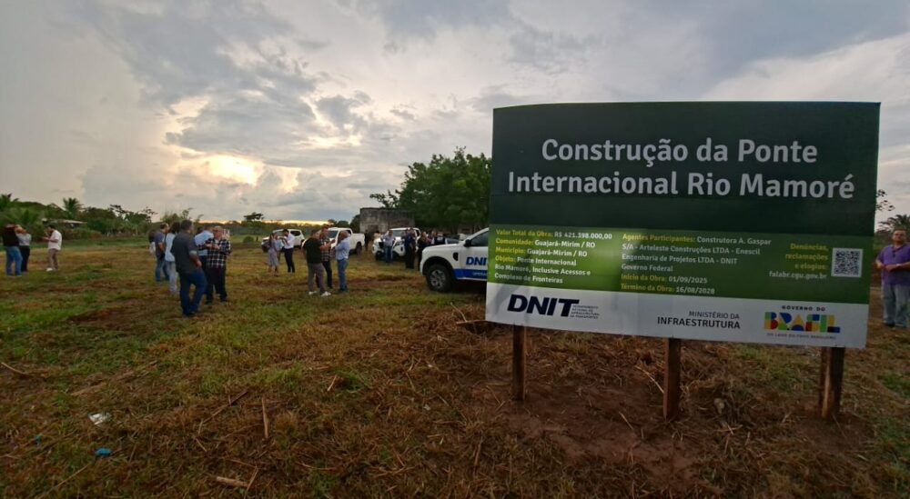 Bolivia y Brasil comienzan obra histórica que conecta Guayaramerín y Guajará-Mirim. Foto gentileza periodista Juan Carlos Soto