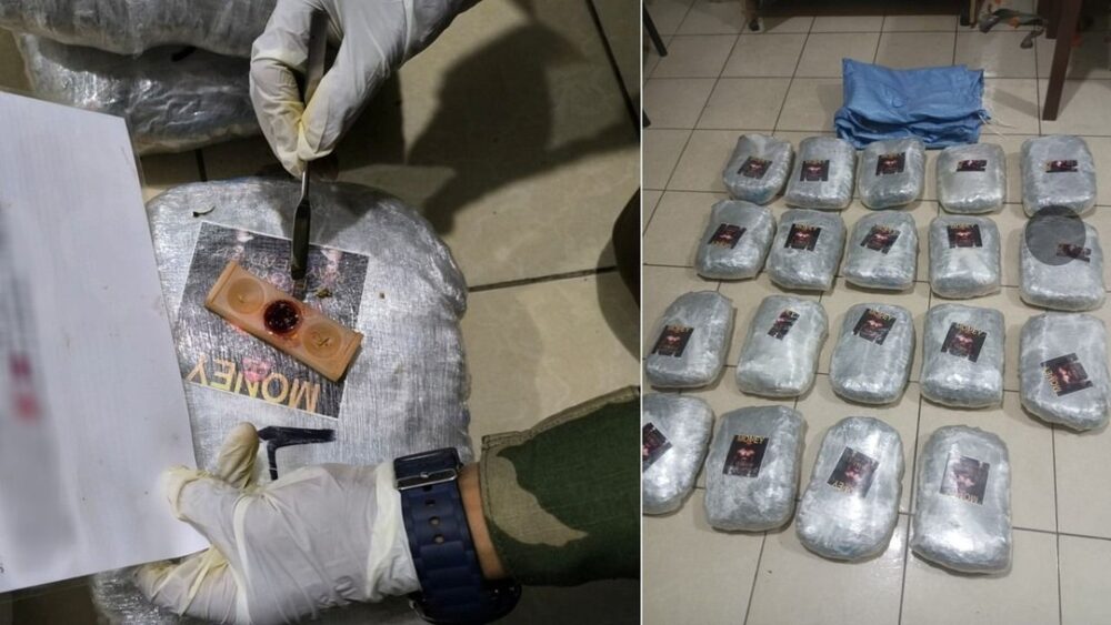 Una pareja es aprehendida tras ser hallada con una bolsa de yute llena de marihuana