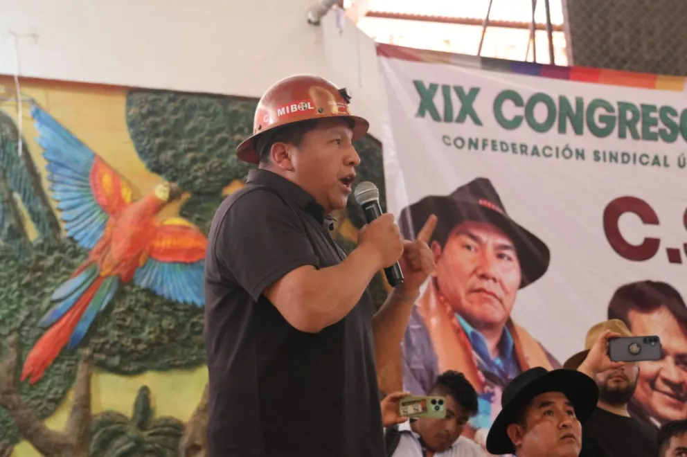 Mario Argollo, en el XIX Congreso Ordinario de la Csutcb. FOTO: COB