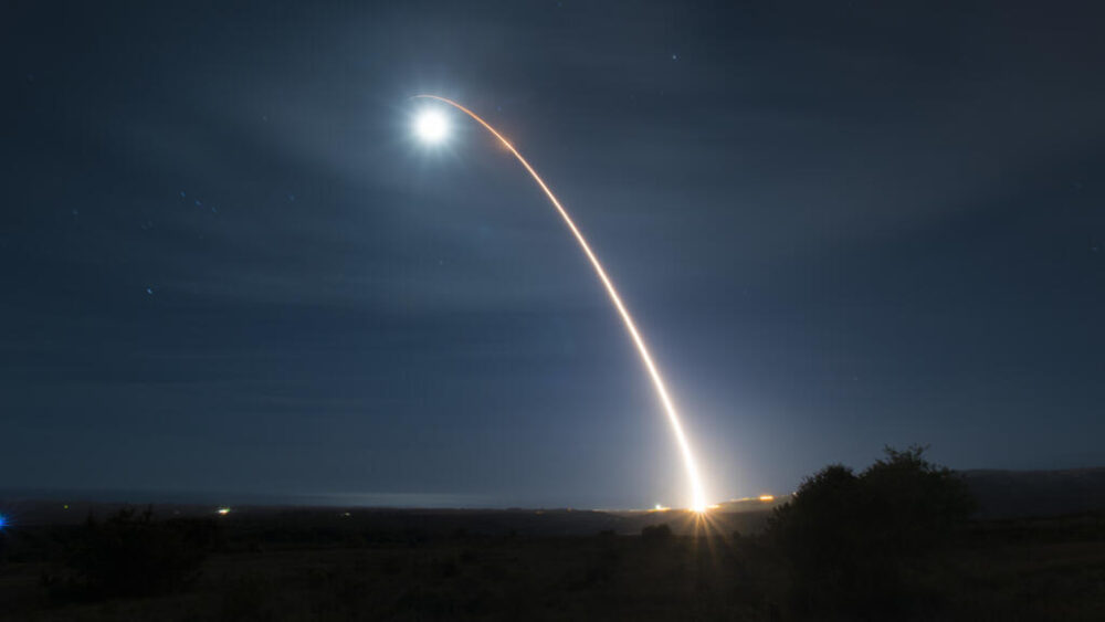 Prueba del misil Minuteman III en febrero de 2020
