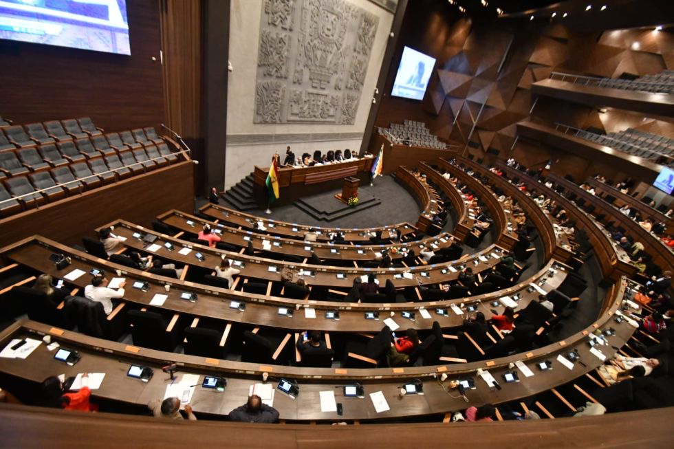 La Asamblea Legislativa Plurinacional desarrolla su última sesión.
