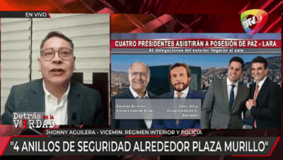 Gobierno despliega operativo de alta seguridad para la posesión de Rodrigo Paz