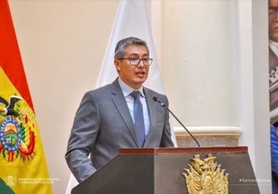 El ministro de Economía y Finanzas Públicas, José Gabriel Espinoza. / Foto: MEFP.