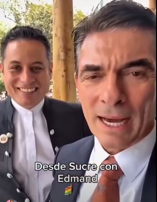 Emocionados. Al final a Rodrigo se le quiebra la voz, primer momento emotivo, hoy en Sucre