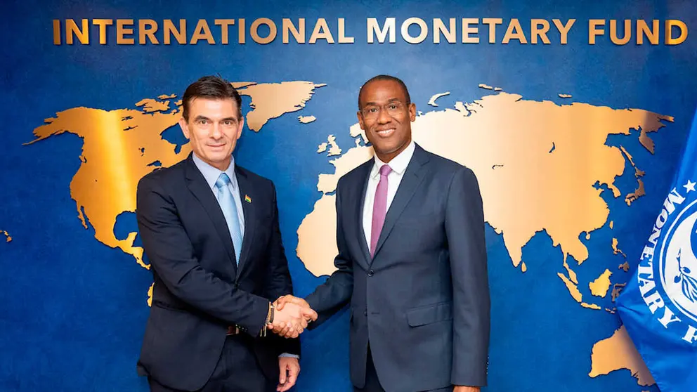 Rodrigo Paz en el Fondo Monetario Internacional (FMI)./ NIGEL CLARKE