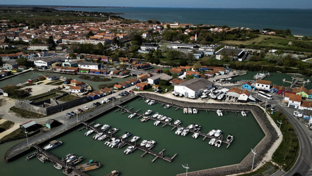 Vista aérea de la isla de Oléron, en el oeste de Francia. 