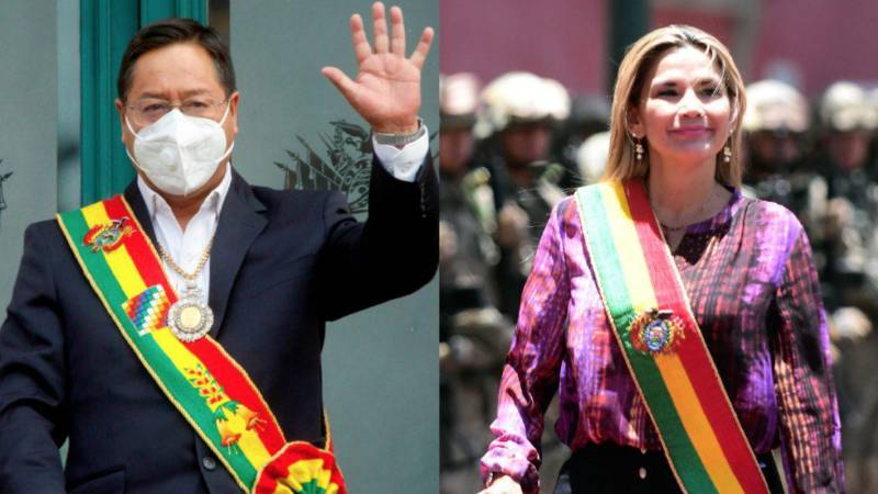 Luis Arce y Jeanine Añez Luis Arce y Jeanine Añez