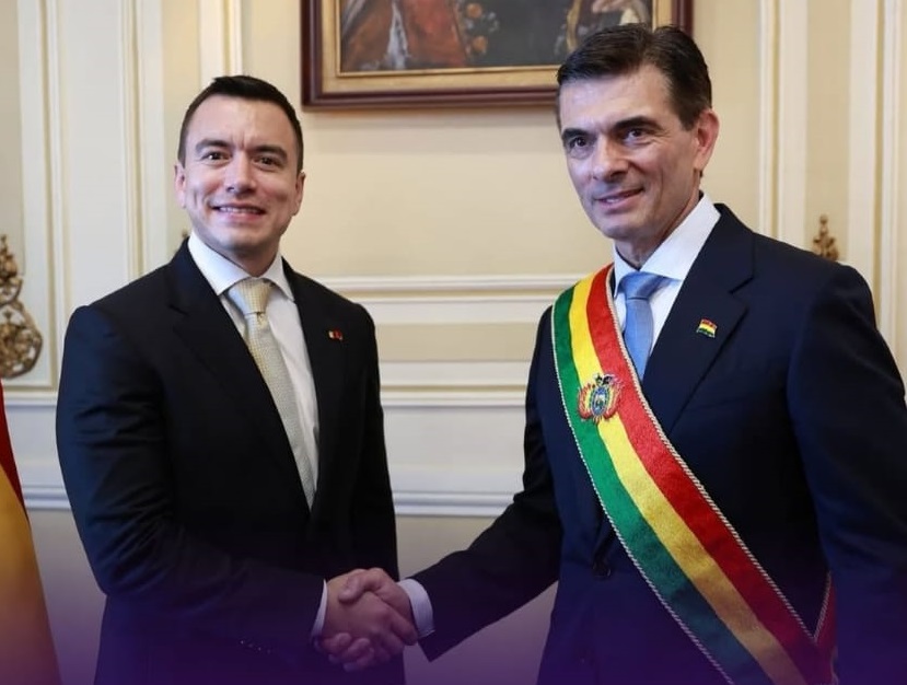 Paz y Noboa marcan el reinicio de las relaciones de amistad y cooperación entre Bolivia y Ecuador 