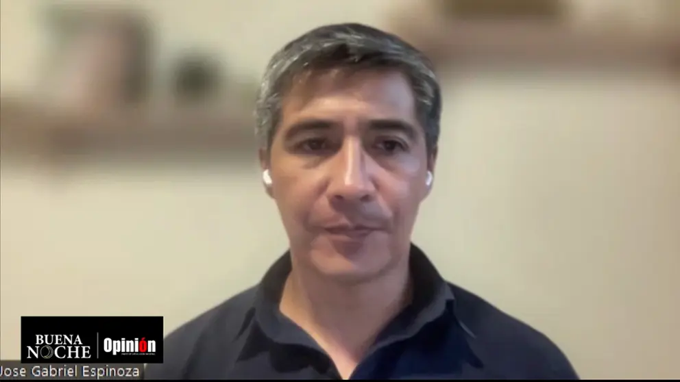 José Gabriel Espinoza, en entrevista con Buena Noche de Opinión. CAPTURA DE VIDEO