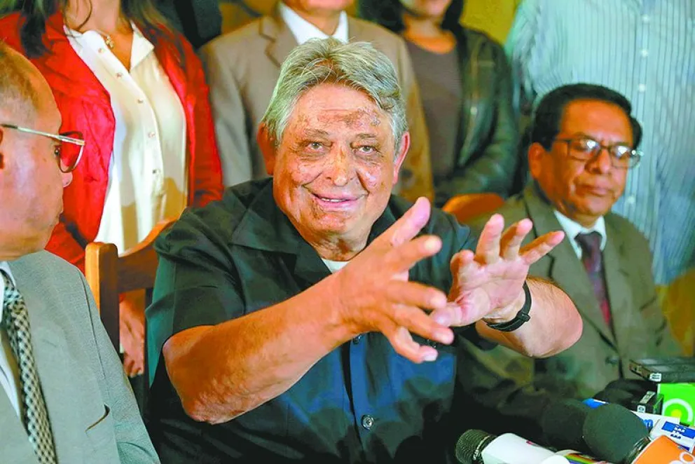 El expresidente Jaime Paz Zamora, en un anterior contacto con la prensa. Foto: EFE