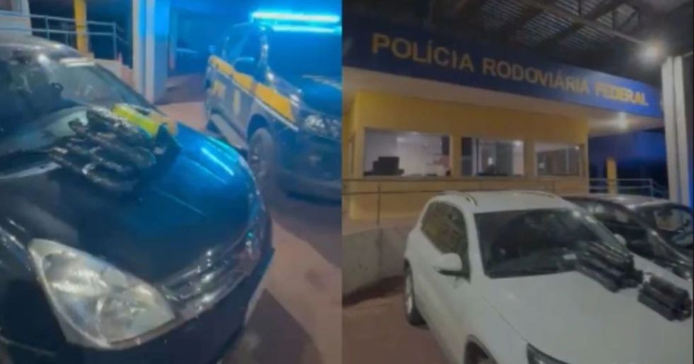 Los vehículos en los que trasladaban la droga.