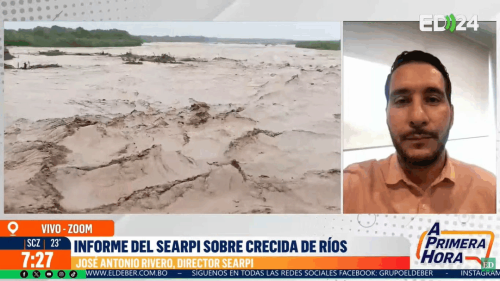 Santa Cruz: ante nuevas lluvias, Searpi emite alerta por aumento de caudal en el río Piraí