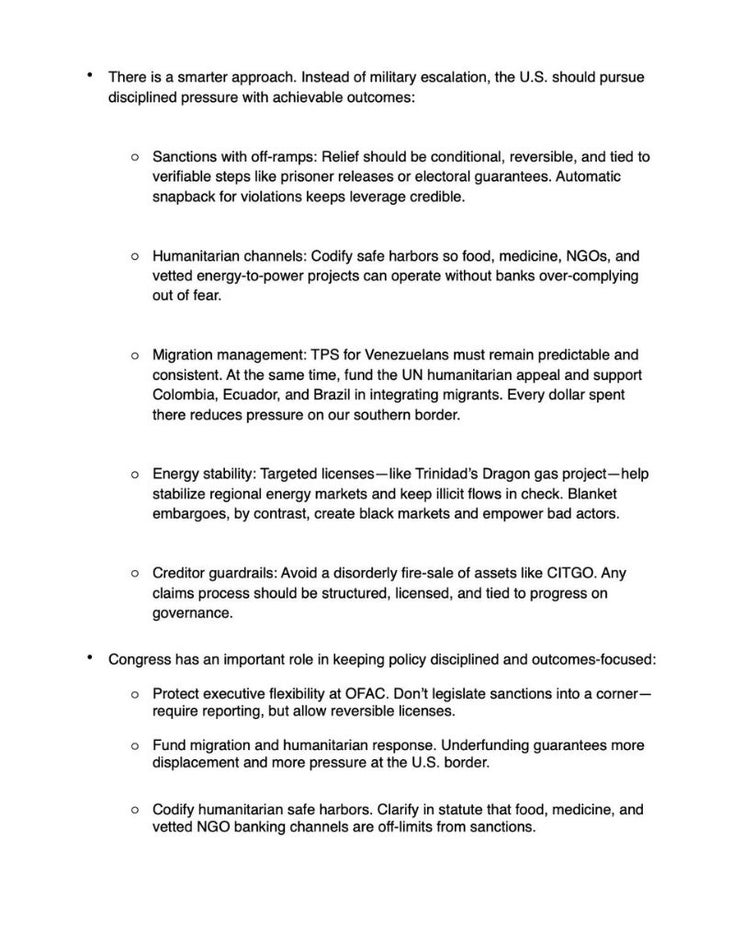 'Talking points' que, según Thor Halvorssen, Juan González consultó al grupo.