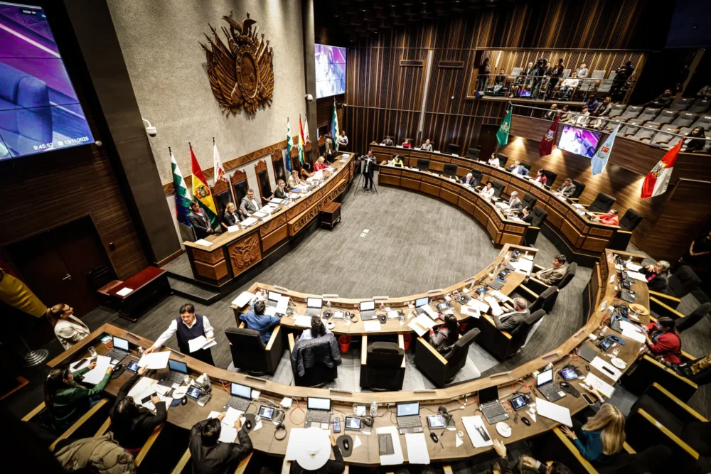 Sesión de la Cámara de Senadores.