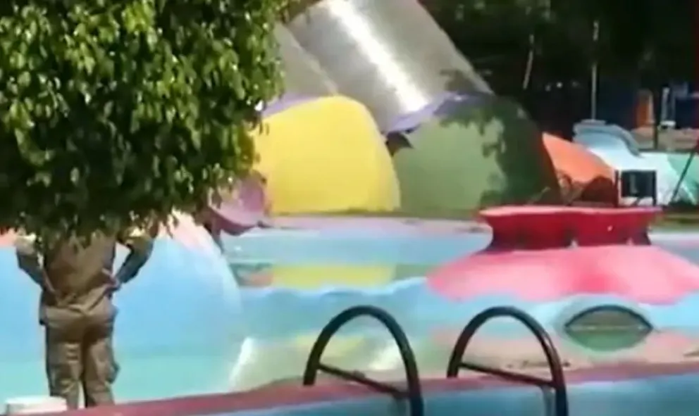 Una vista del parque donde el joven perdió la vida. Foto: Captura de video