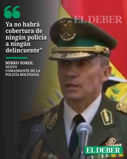 Nuevo comandante de la Policía Boliviana anuncia 7 proyectos de ley y cárcel para los corruptos