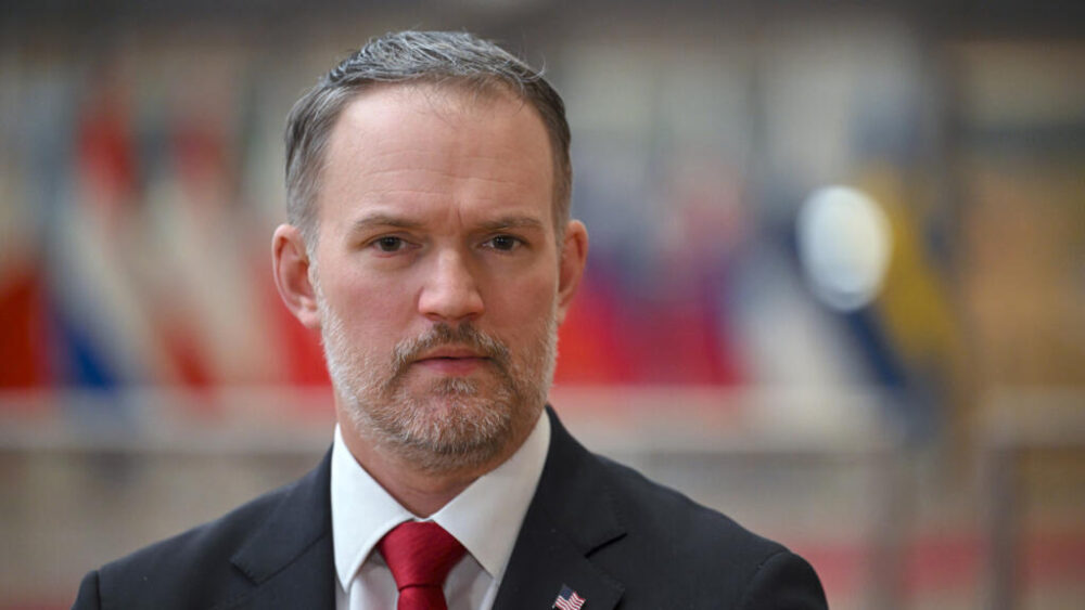 El representante de la Casa Blanca para el Comercio, Jamieson Greer, al término de una reunión con los ministros de Exteriores de la UE, el 24 de noviembre de 2025 en Bruselas