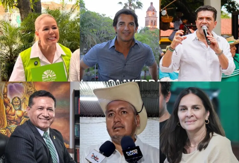 Angélica Sosa, Mamen Saavedra, Gary Añez, Félix Oros, Alfredito Camacho, y Rosario Schamisseddine, entre los candidatos confirmados. Foto: Composición Visión 360. 