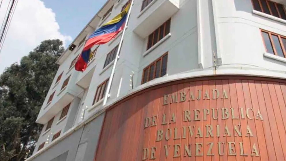Frontis de la embajada de Venezuela. TOMADA DE ERBOL
